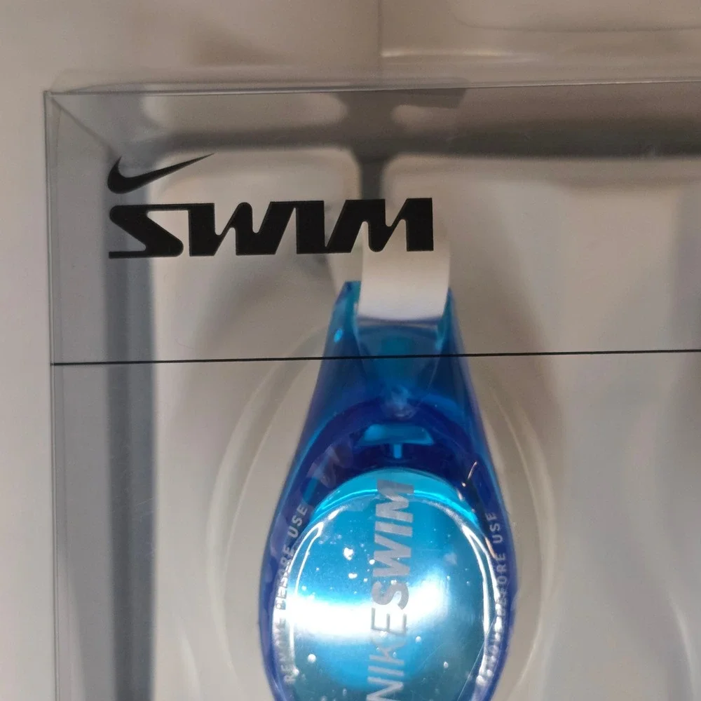 Nike Lil Swoosh Kids Swim Goggles Set of 2 Blue Yellow Ages 3-6 Adjustable NIB